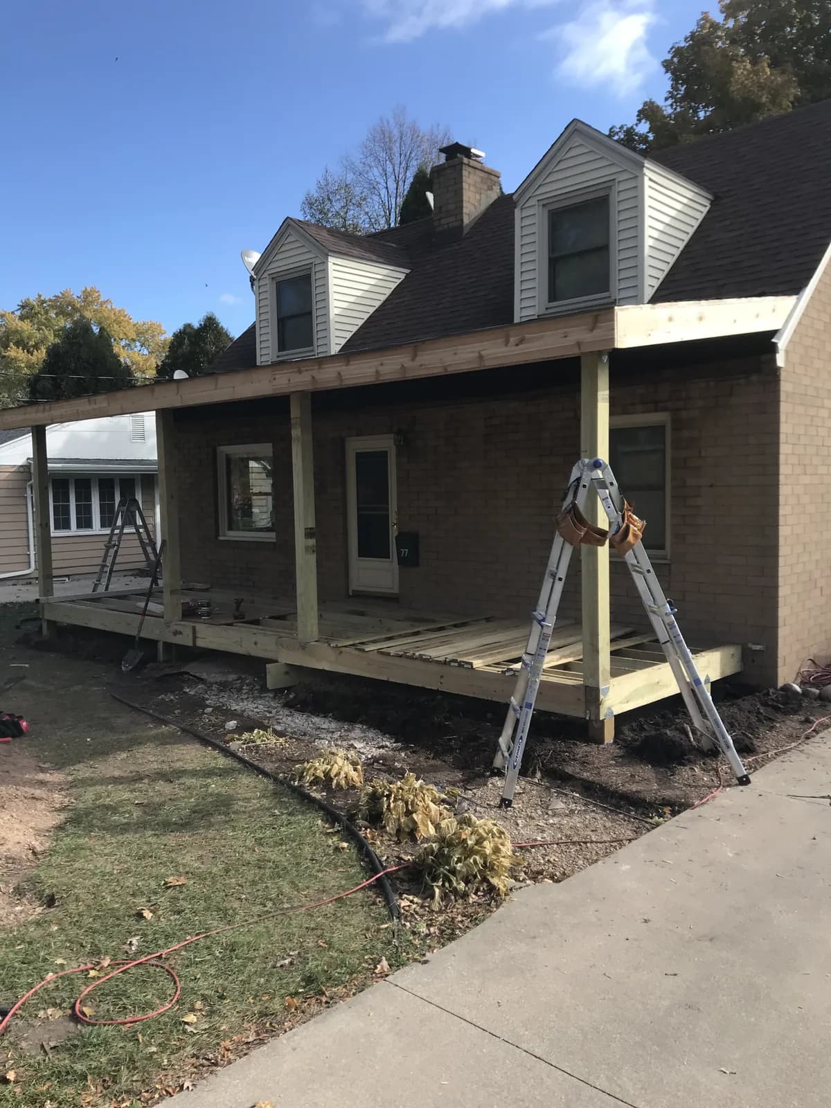 Appleton Porch Construction Progress Appelton