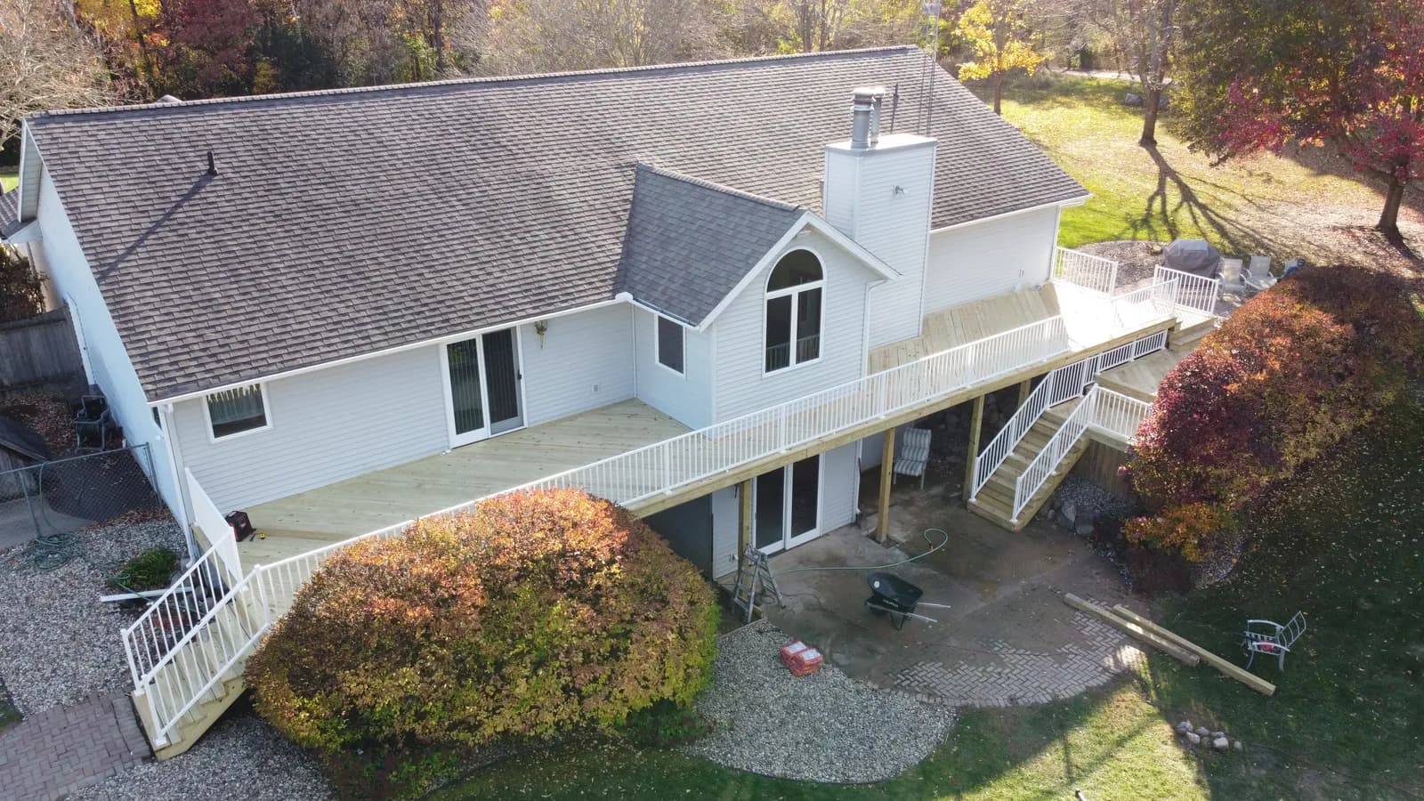 Wood Deck Remodel Multi-Level Hybrid