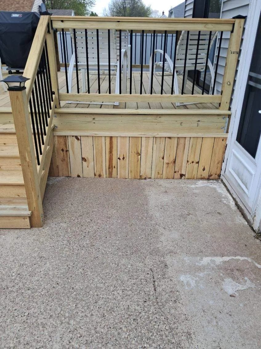 Menasha Wood Deck Skirting