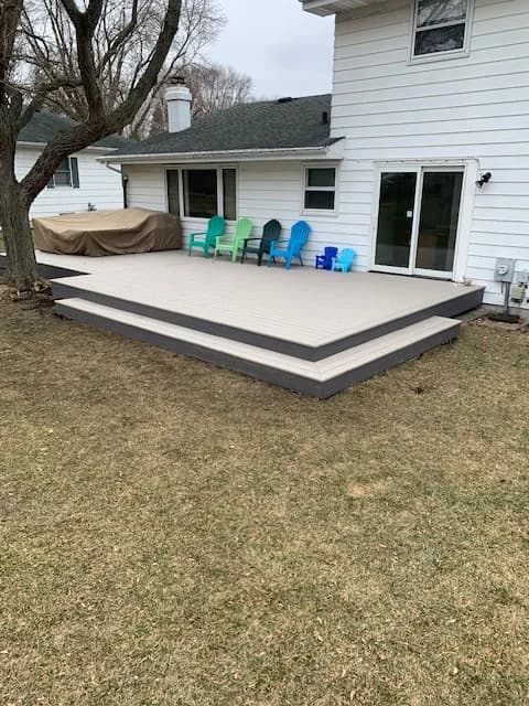 AZEK Deck No Railings Low Deck