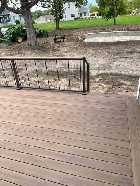 Oshkosh AZEK TimberTech Deck Drink Rail Verticable