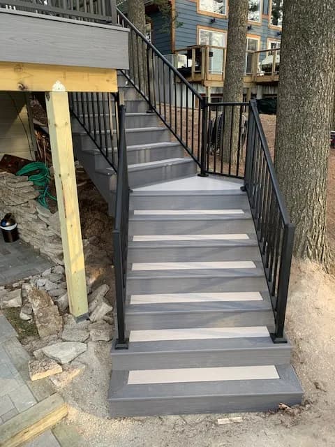 Waupaca Staircase AZEK Angled Stairs