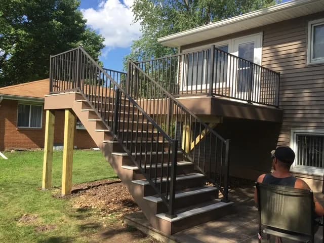 Oshkosh TimberTech Deck Construction Black Aluminium Railing