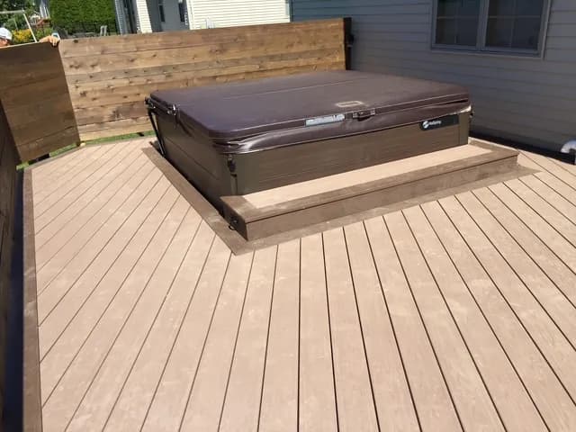 Greenville TimberTech Deck Hot Tub