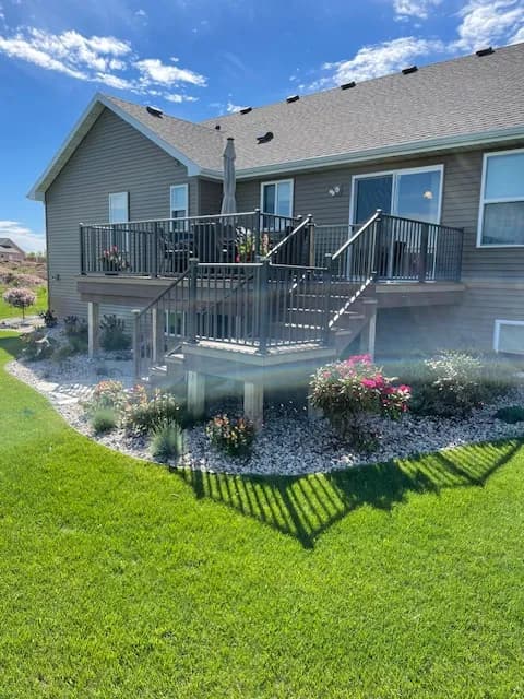 Greenville TimberTech Deck Multi-Level Black Powdercoated Railings