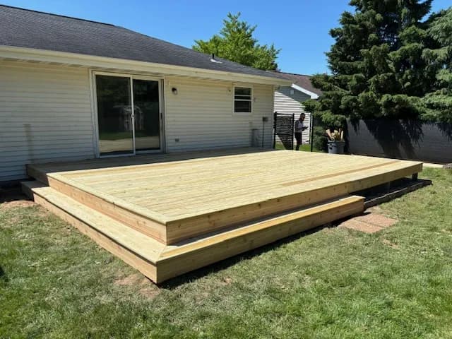 Appleton Wood Deck No Rails