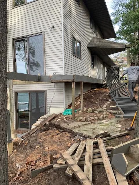 Demo Multi-Level Lake Deck