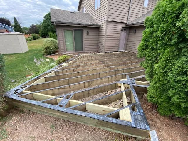 Fox Crossing Progress Deck Construction Frame